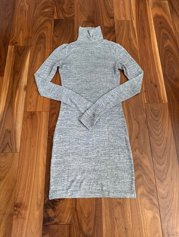 Aritzia Wilfred Free Grey Turtleneck Sasha Dress XXS - photo 2