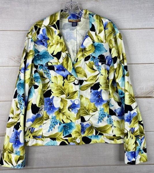 Havana Jack's Cafe Floral Button Up Jacket