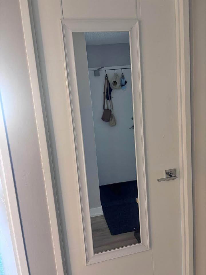Over the door full length Mirror 16” by 52” - No assembly requir