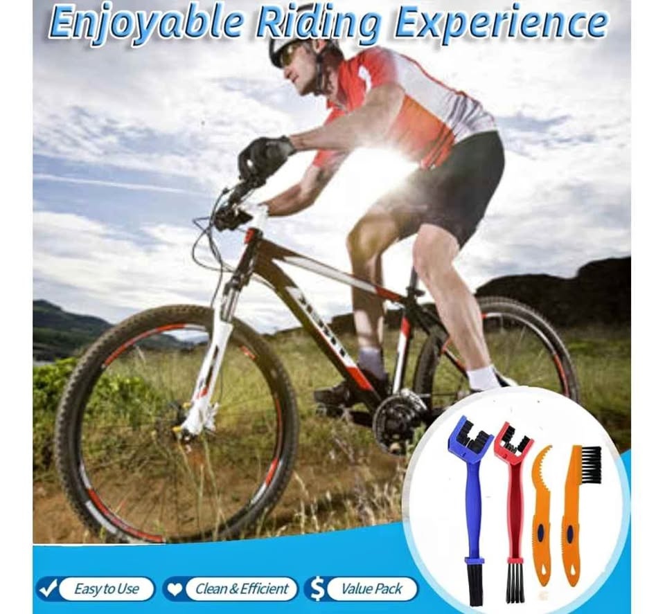 BRAND NEW 4-Piece Bike Chain Cleaner & Brush Kit