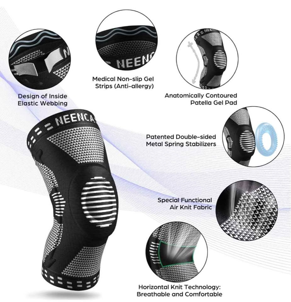 BRAND NEW NEENCA Medical Knee Brace - BLACK - Size XL - photo 2