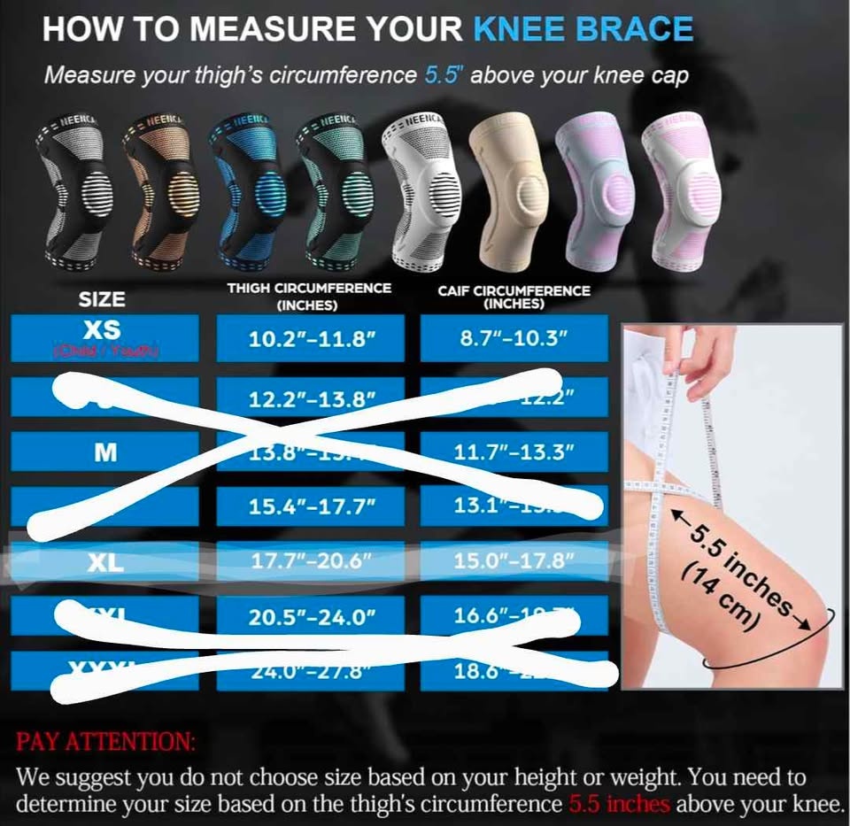 BRAND NEW NEENCA Medical Knee Brace - BLACK - Size XL - photo 5