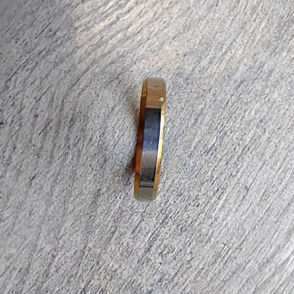 Silver & Gold Designed Ring - Men's Size 12 - photo 2