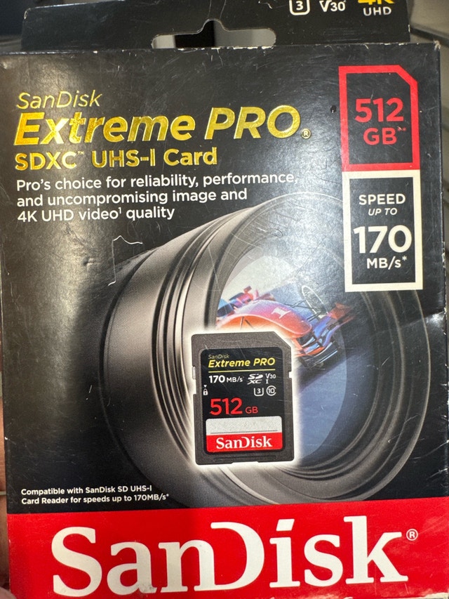 SanDisk 512GB Extreme PRO SDXC UHS-I Card