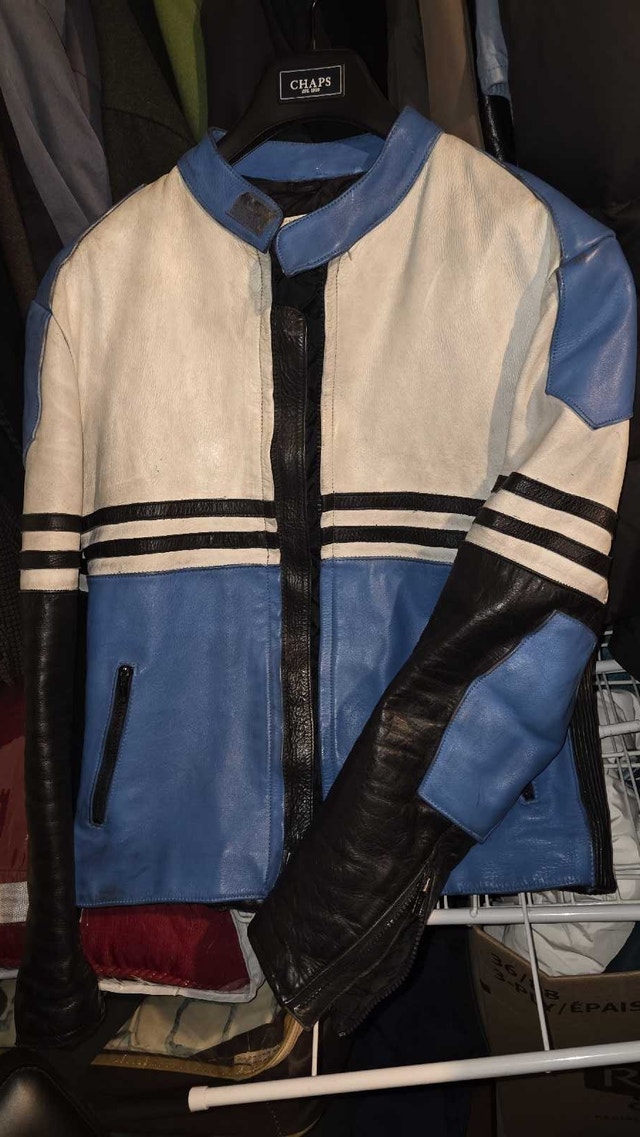 Team Racing Motorcycle Leather Jacket, Size 42 (M)