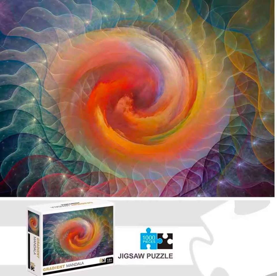 BRAND NEW 1000pc Jigsaw Puzzle - Gradient Mandala (Sealed) - photo 2