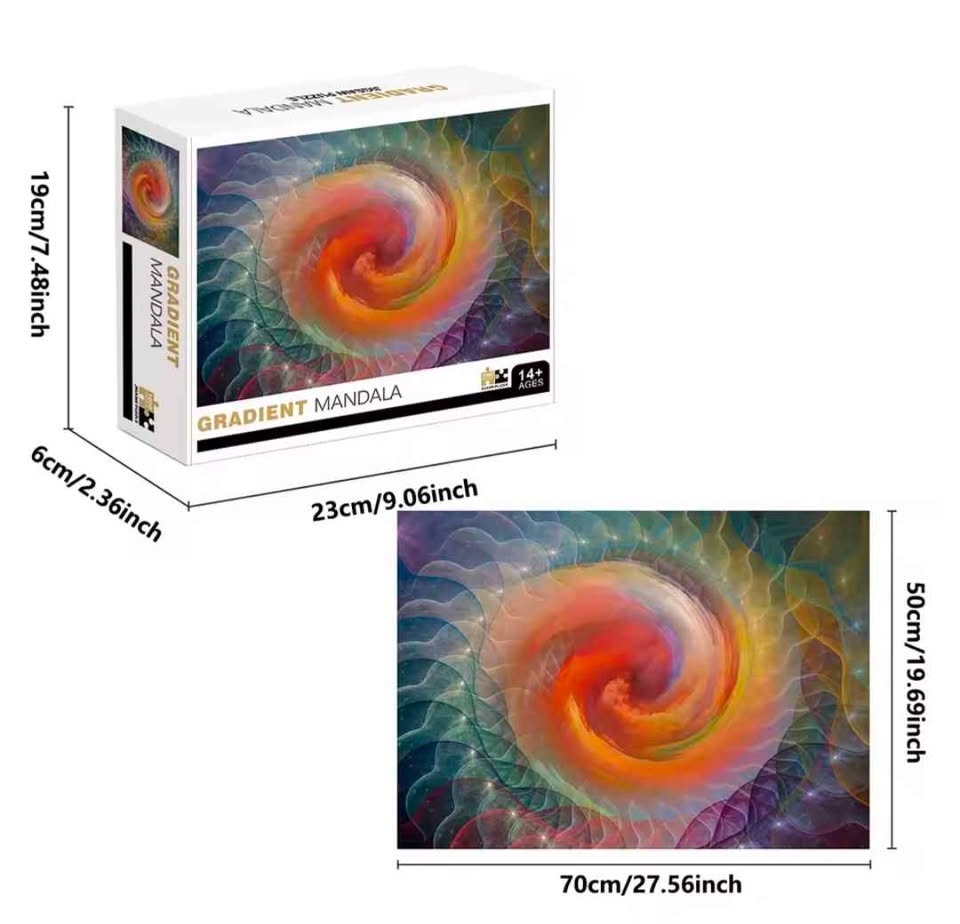 BRAND NEW 1000pc Jigsaw Puzzle - Gradient Mandala (Sealed) - photo 3