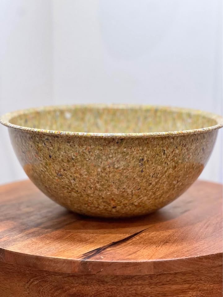 Vintage Brookpark Confetti Melamine 11.5" Mixing Bowl