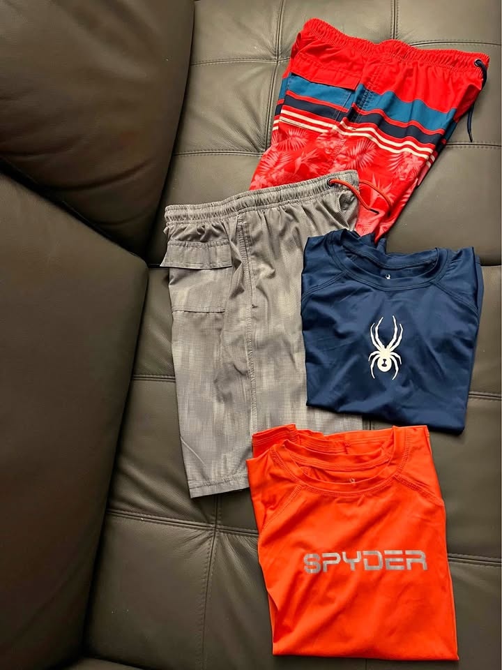 BOYS SWIMSUITS 4 PIECES YOUTH SIZE XL 14-16