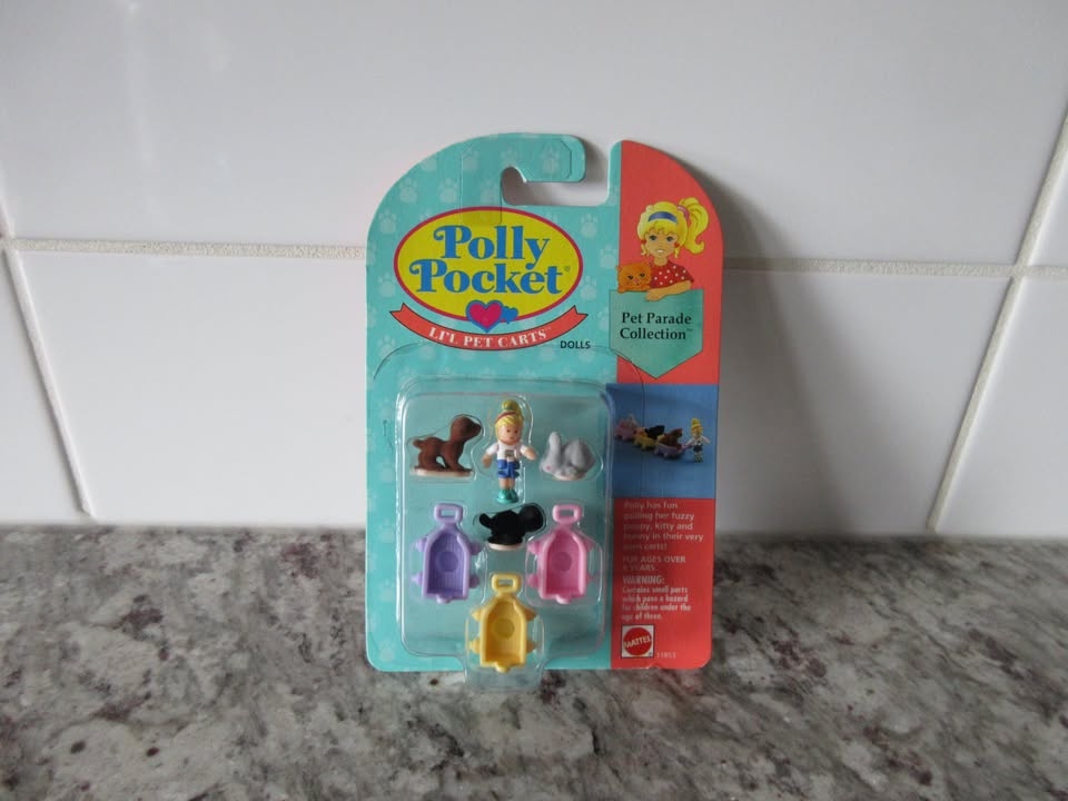 Vintage Polly Pocket Lil Pet Carts Playset - photo 2