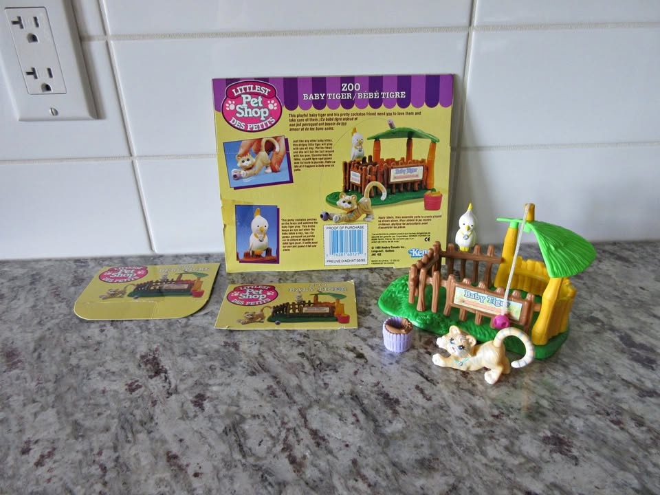 1993 Littlest Pet Shop Zoo - Baby Tiger Playset