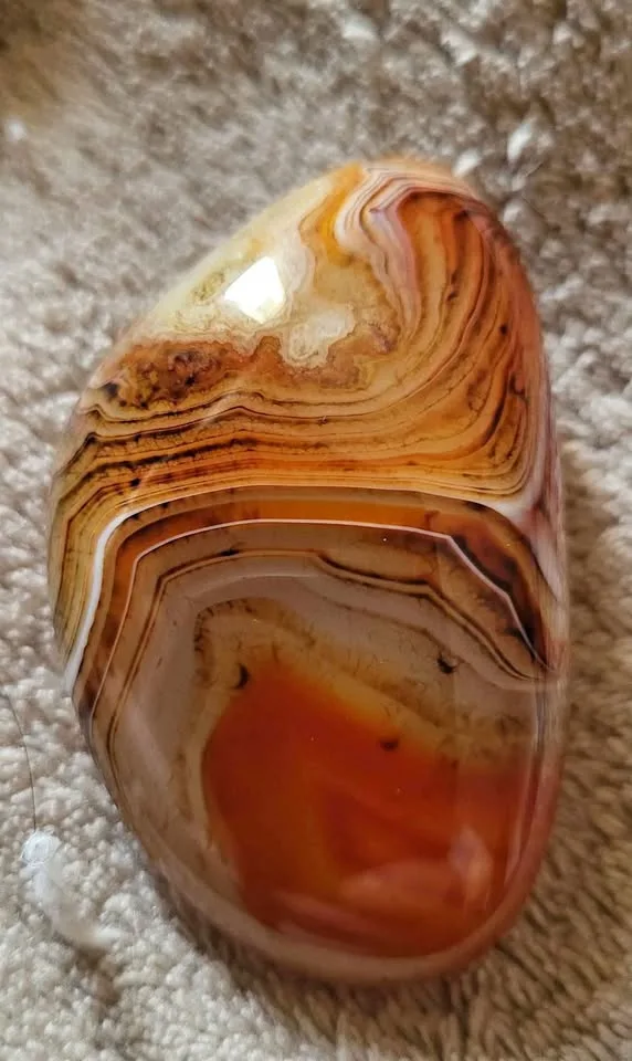 Sardonyx Crystal palm stone thumbnail