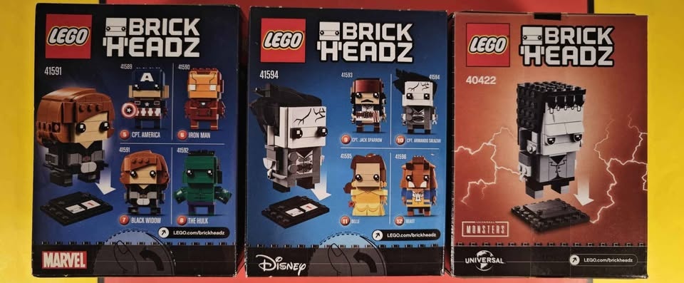Lego BrickHeadz 41591 Black Widow, 41594 Salazar, 40422 Frankens - photo 2