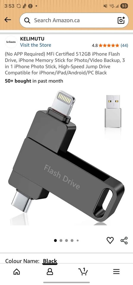 512GB iPhone Photo Stick - No App Needed! - photo 3