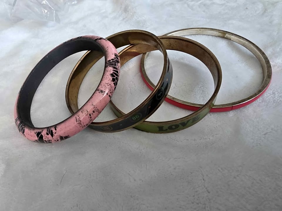 Assorted Bangle Bracelets (pink + Victoria secret)