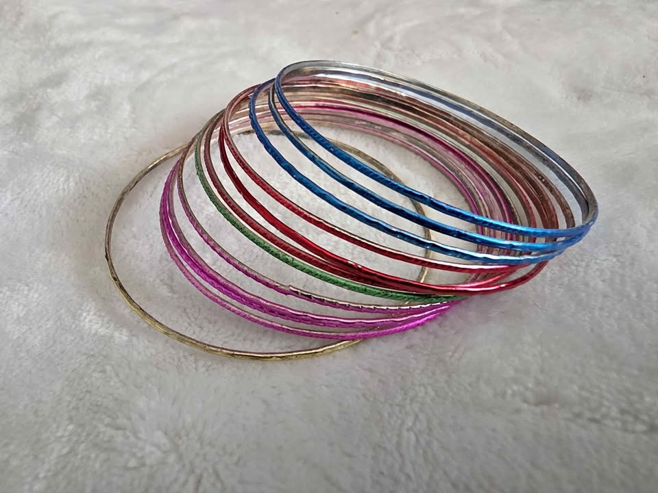 12 Colourful Kid Bangle Bracelets