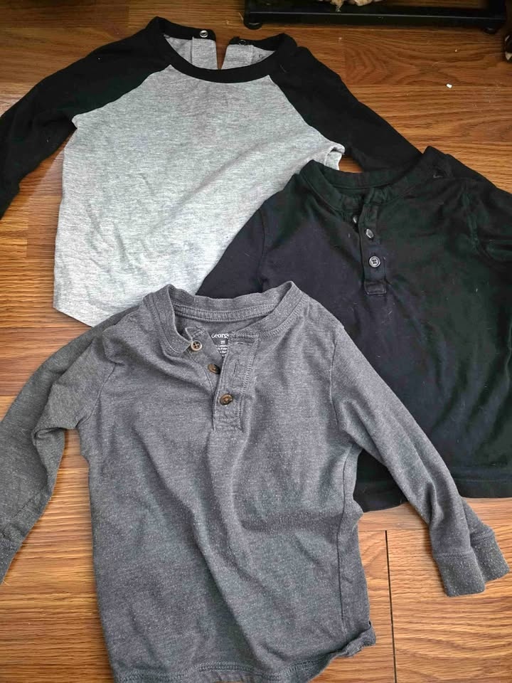 3 Long Sleeve Shirts - Size 2T