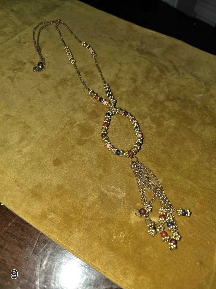 Colourful accent vintage costume jewelry