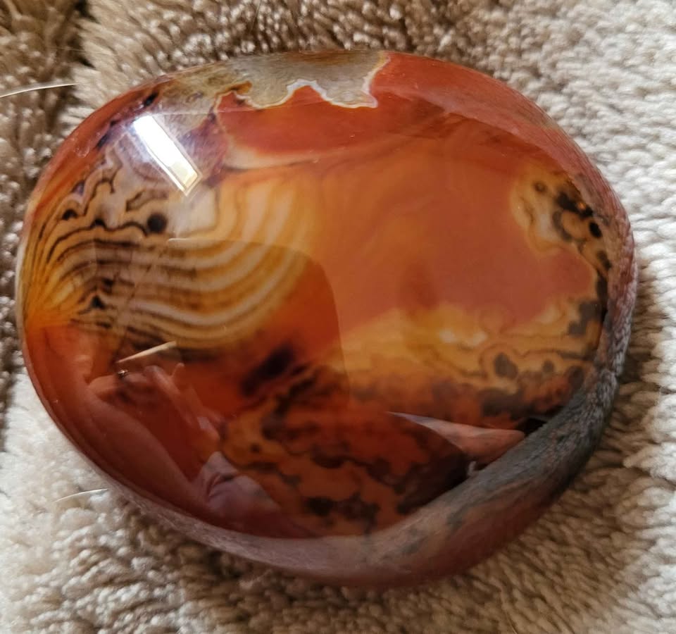 Sardonyx Crystal Palm Stone - photo 2