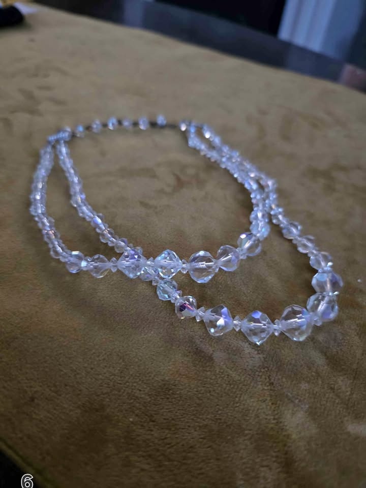 Translucent Clear Beaded Choker