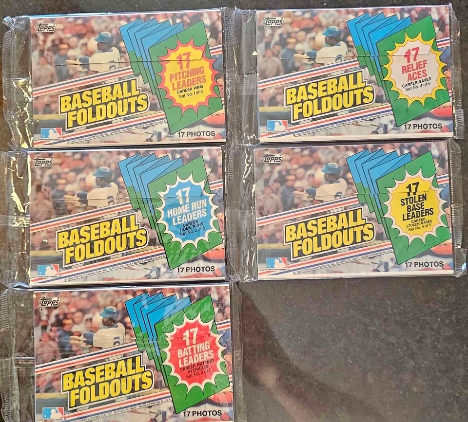 1983 Topps Baseball Foldouts - Sealed Sets 1-5