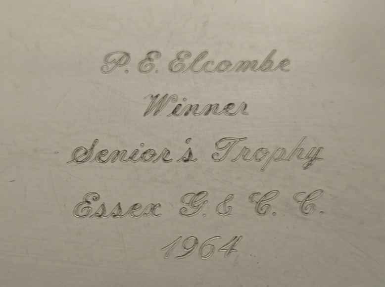 Silver Candy Dish Golf Trophy 1964 - photo 4