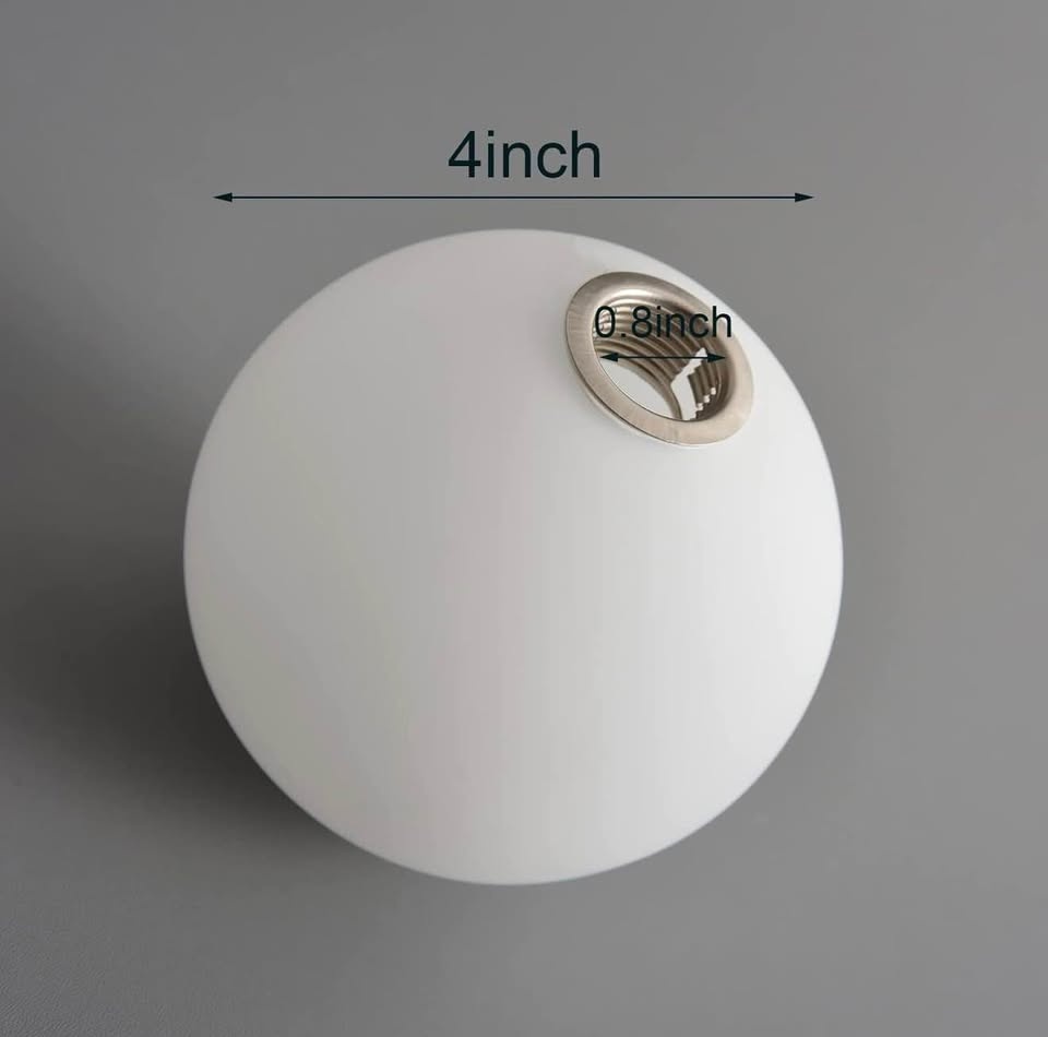 Brand New 4" Milky White Glass Replacement Lampshade - photo 3