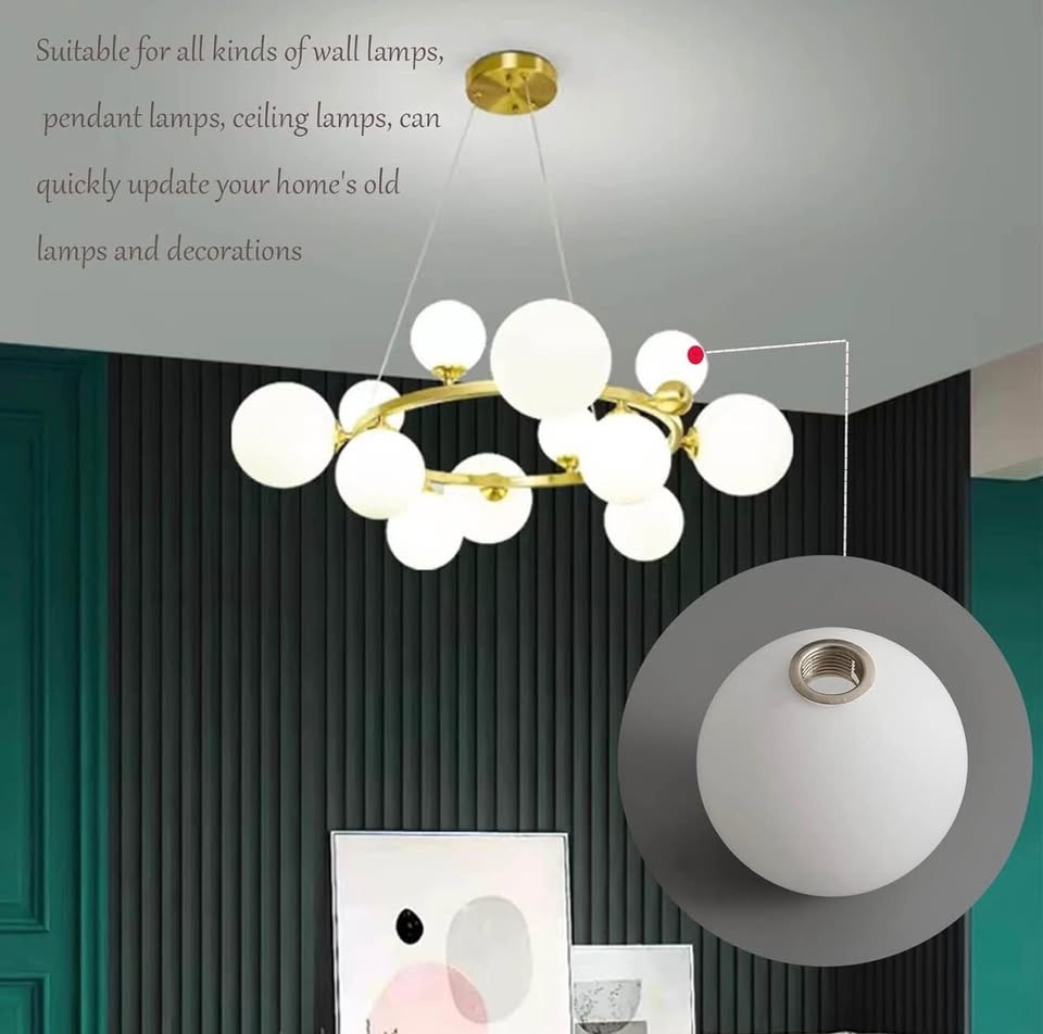 Brand New 4" Milky White Glass Replacement Lampshade - photo 5