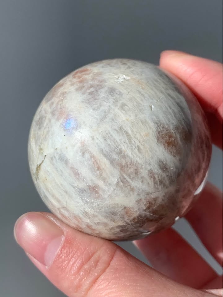 Peach Moonstone & Sunstone Sphere - photo 5