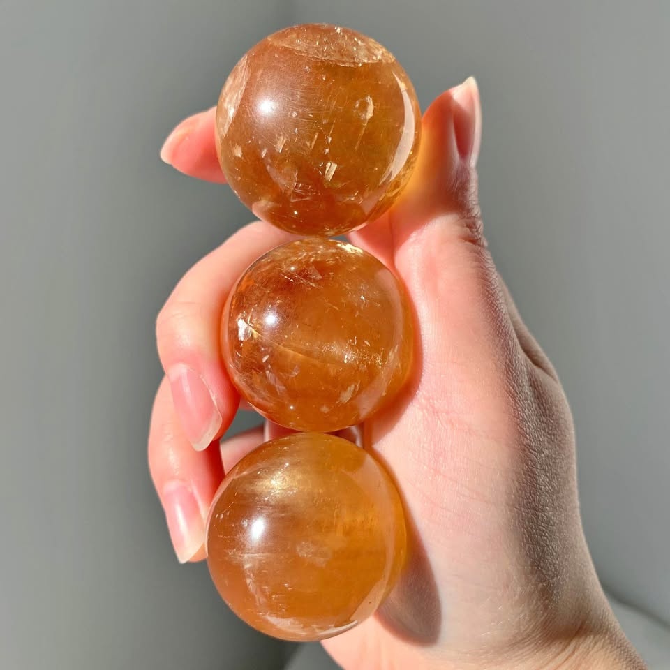 Small Honey Calcite Sphere