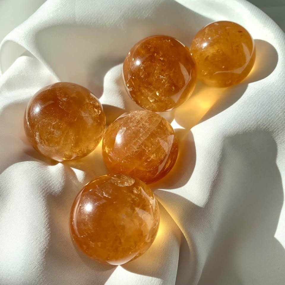 Small Honey Calcite Sphere - photo 2
