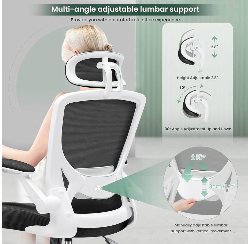 Ergonomic Office Chair (White) - photo 5