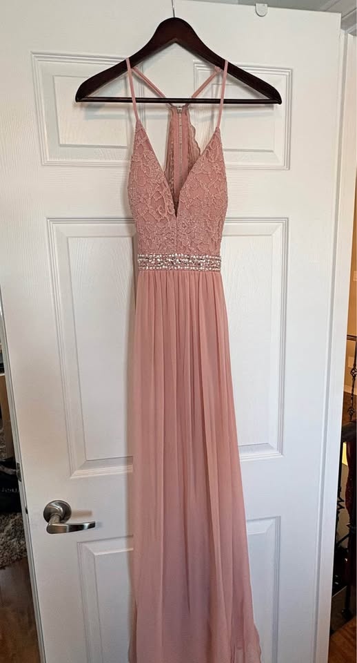 Baby pink gown - size small