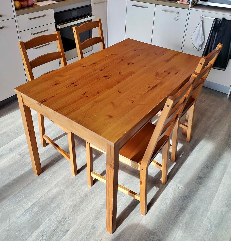 Ikea Dining Table with 4 Chairs Set (Pick up on 3 Mar)