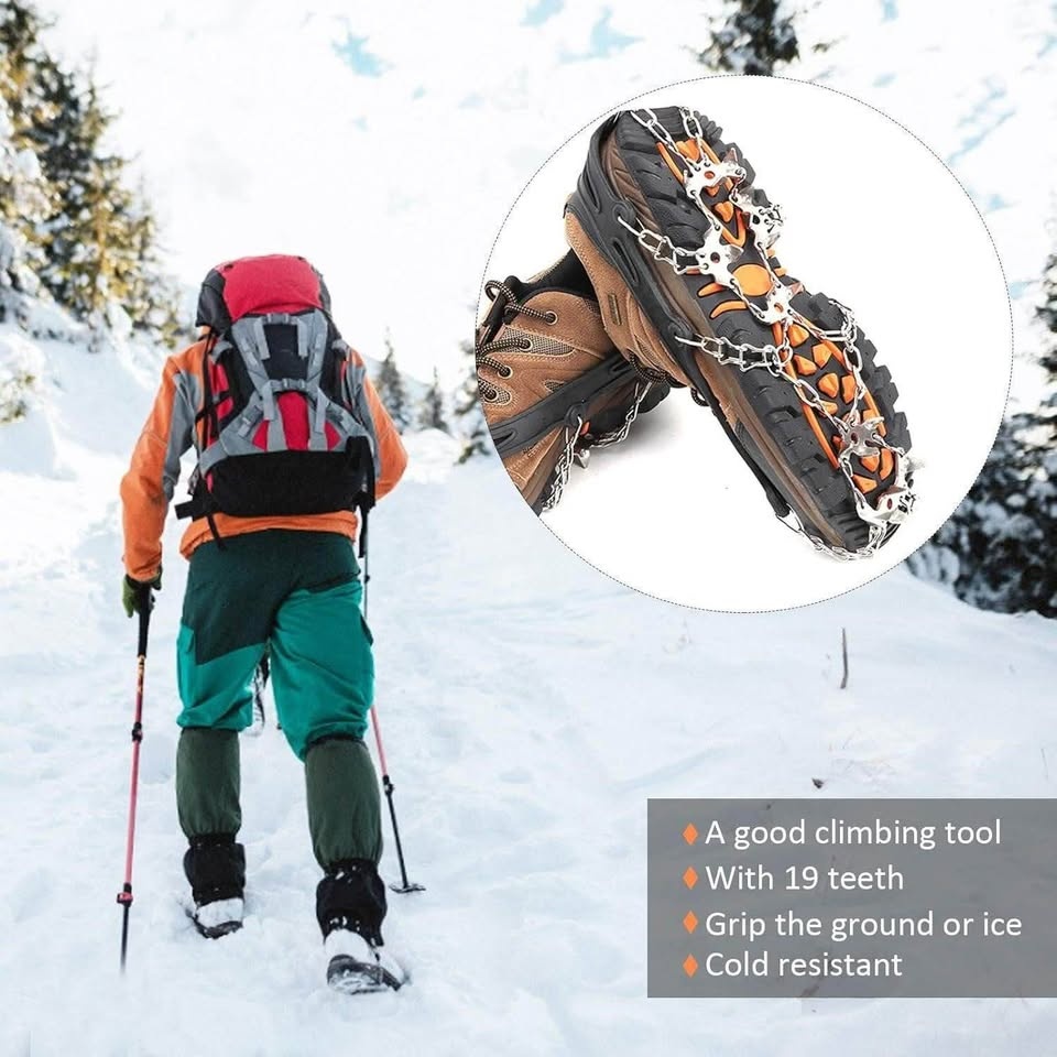 291c - 19 Teeth Stainless Steel Snow Climbing Crampons - photo 3