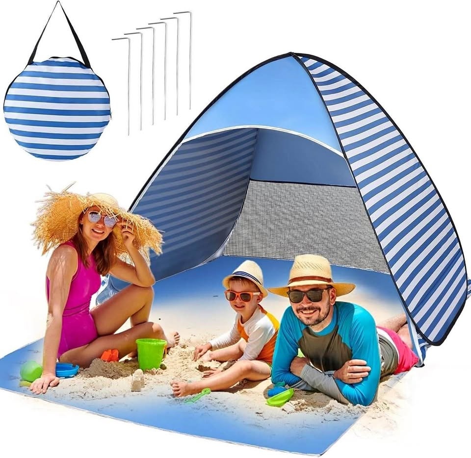 Easy Pop Up Beach Tent 2-3 Person Sun Shelter