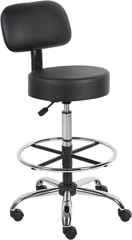 Nicer Furniture Medical Drafting Stool, Black - photo 3