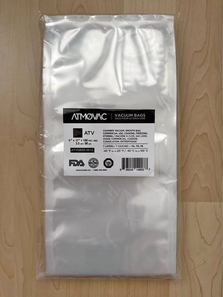100pk Atmovac Vacuum Sealer Bags (6" x 12") - Brand New