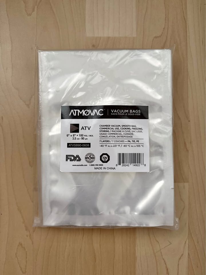 100pk Atmovac Vacuum Sealer Bags (6" x 8") - Brand New