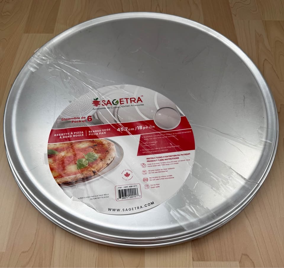 Sagetra 18" Pizza Pan 6-Pack – Brand New - photo 2
