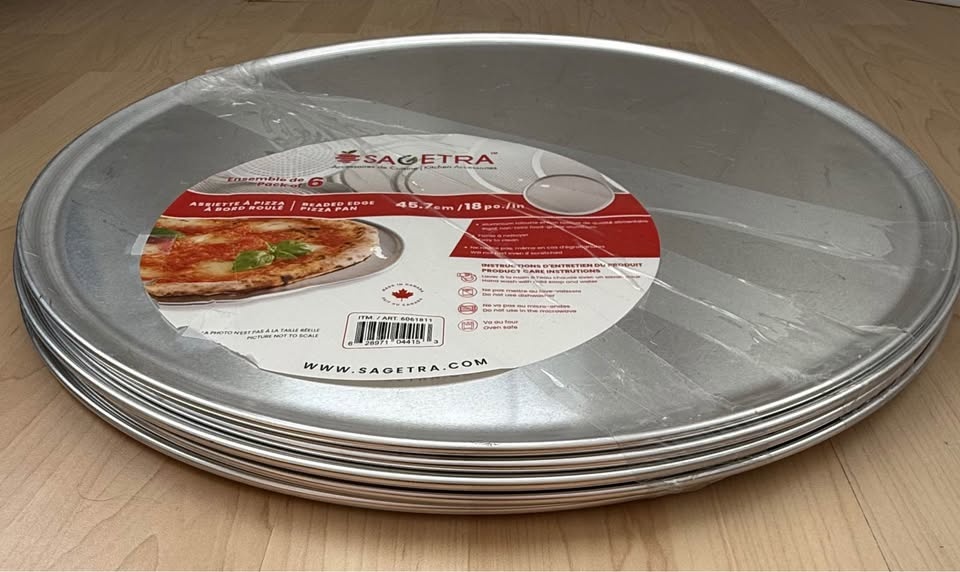 Sagetra 18" Pizza Pan 6-Pack – Brand New - photo 3