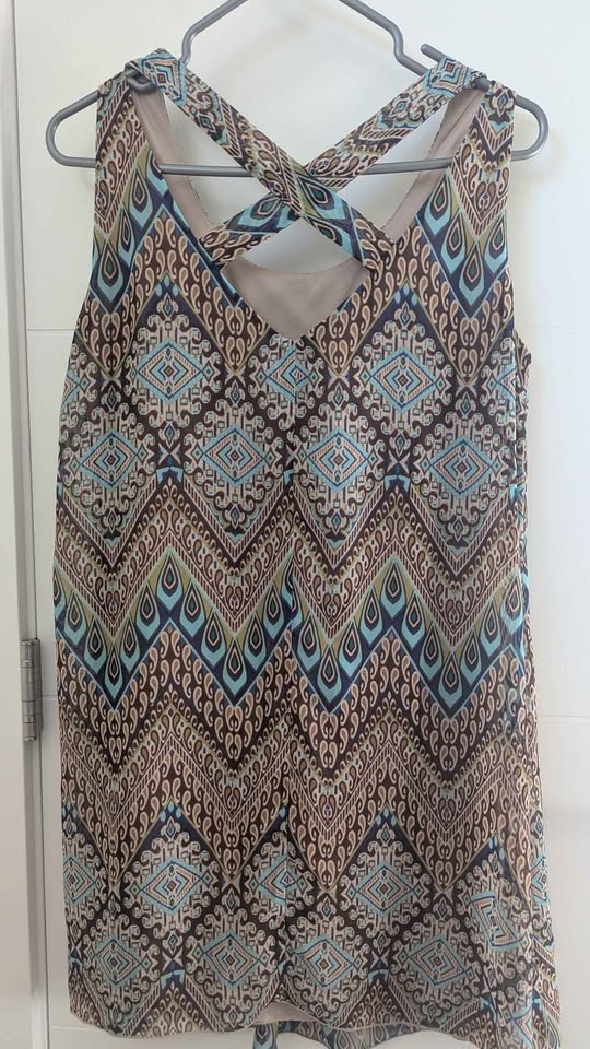 Geometric Print Sleeveless Dress - photo 2