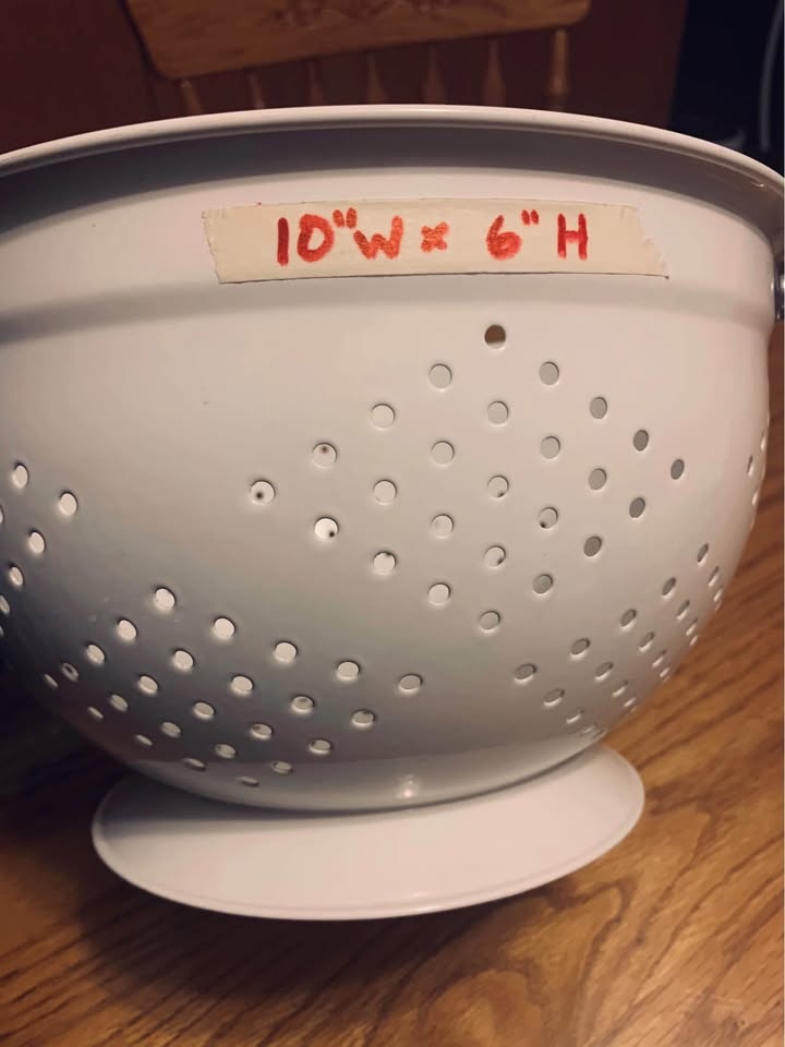 Enamel White Colander - photo 2