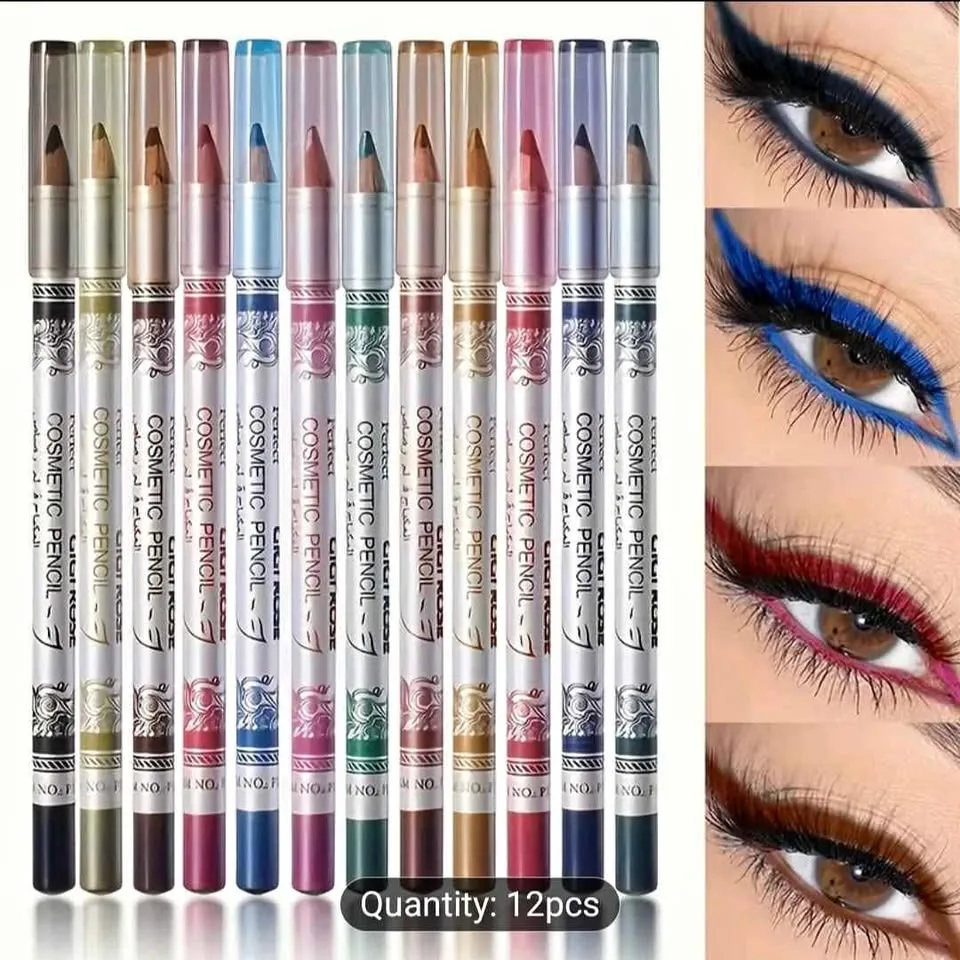 12 Pcs Colorful Eyeliner Pencil Set thumbnail