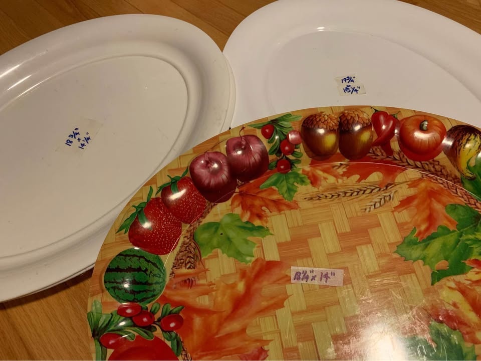 Oval Plastic/Melamine Serving Platters - All 4 for $5.00 - photo 2
