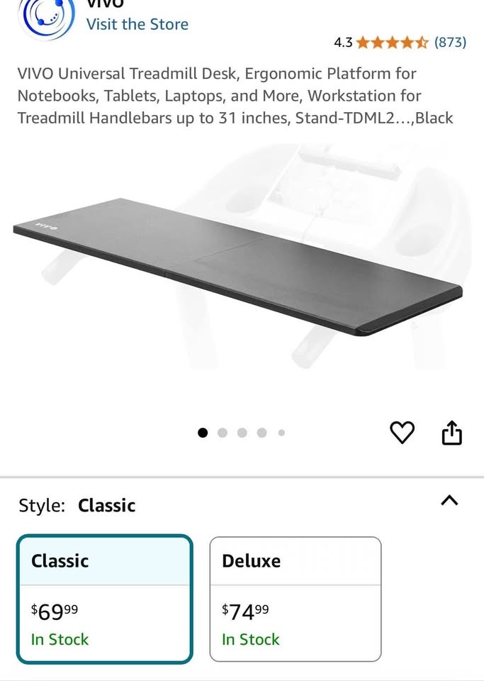 VIVO Universal Treadmill Desk - photo 4