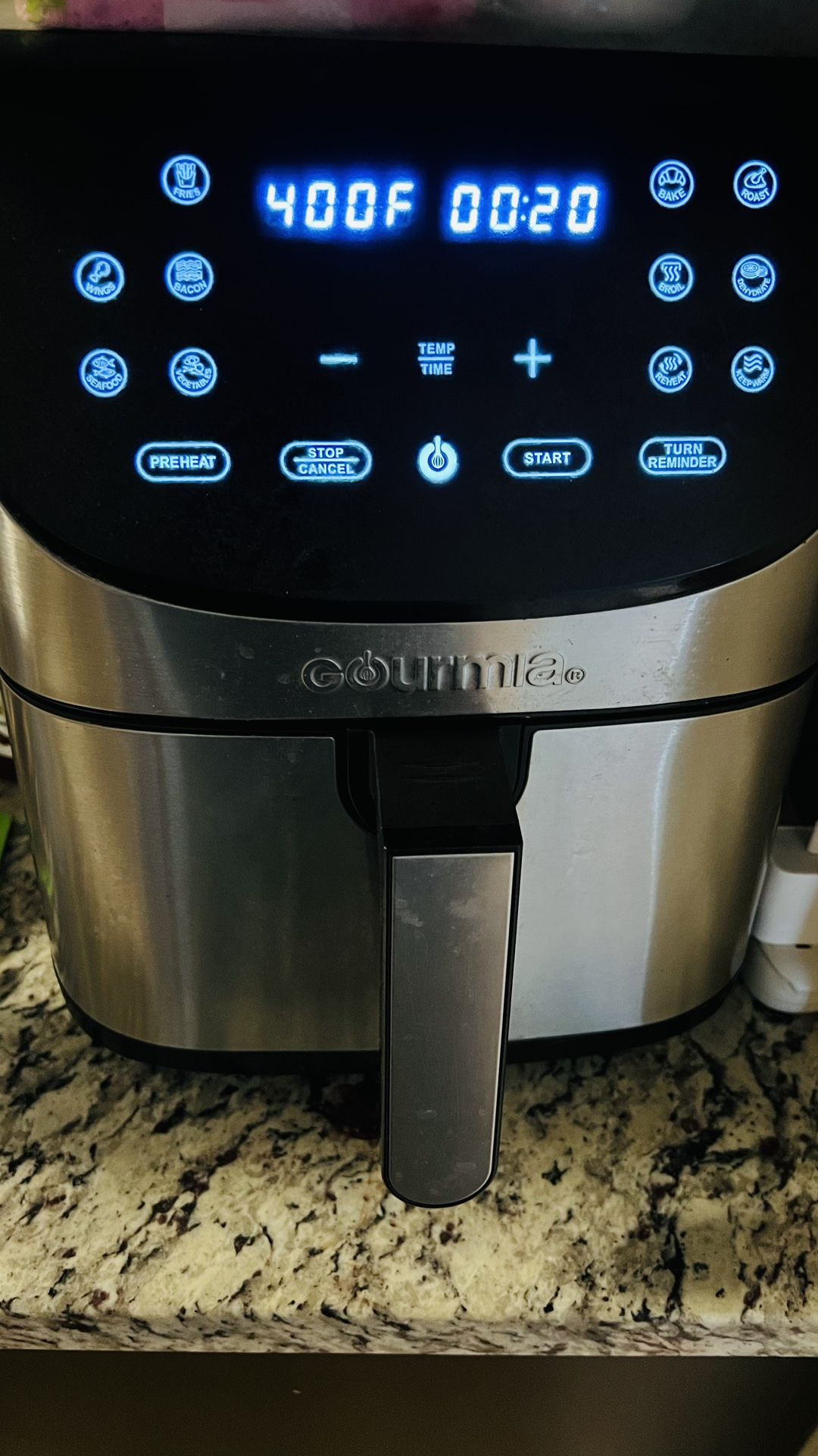 Gourmia Stainless Steel Digital Air Fryer 7 QT