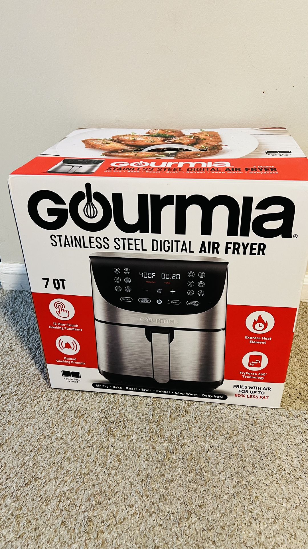 Gourmia Stainless Steel Digital Air Fryer 7 QT - photo 2