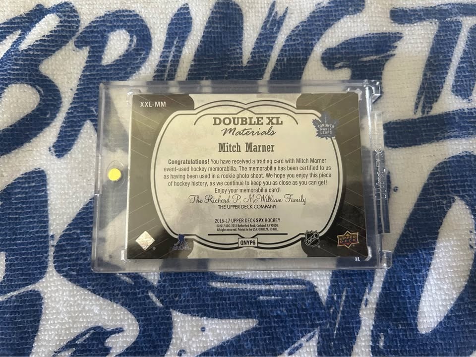 2016-17 SPX Double XL Materials Black /15 Mitch Marner - photo 2