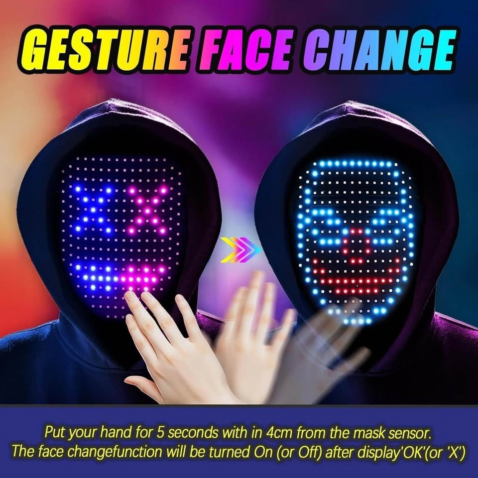 Ompusos LED Mask with Gesture Sensing - photo 3